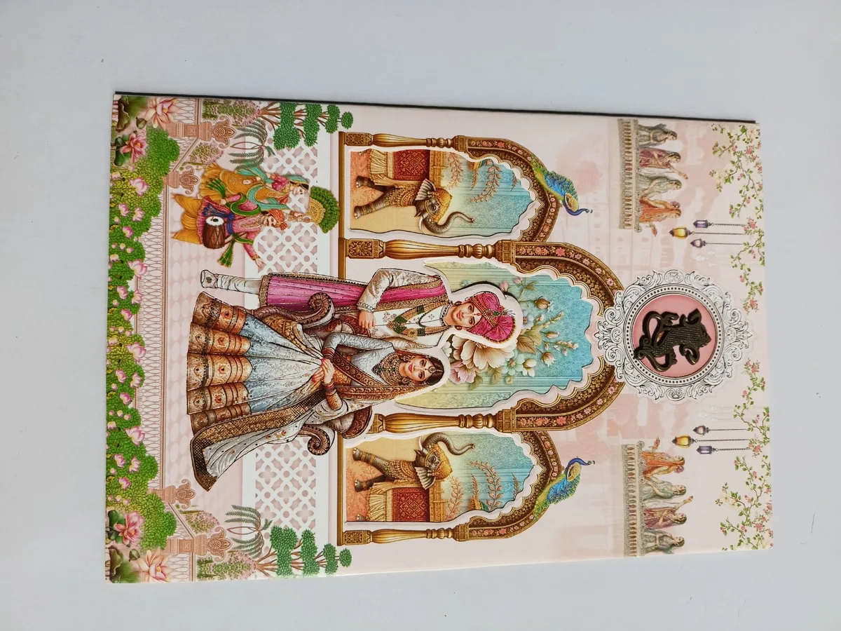 Brown & Pink Hindu Wedding Card 2026 - Dulha Dulhan Design - photo 3