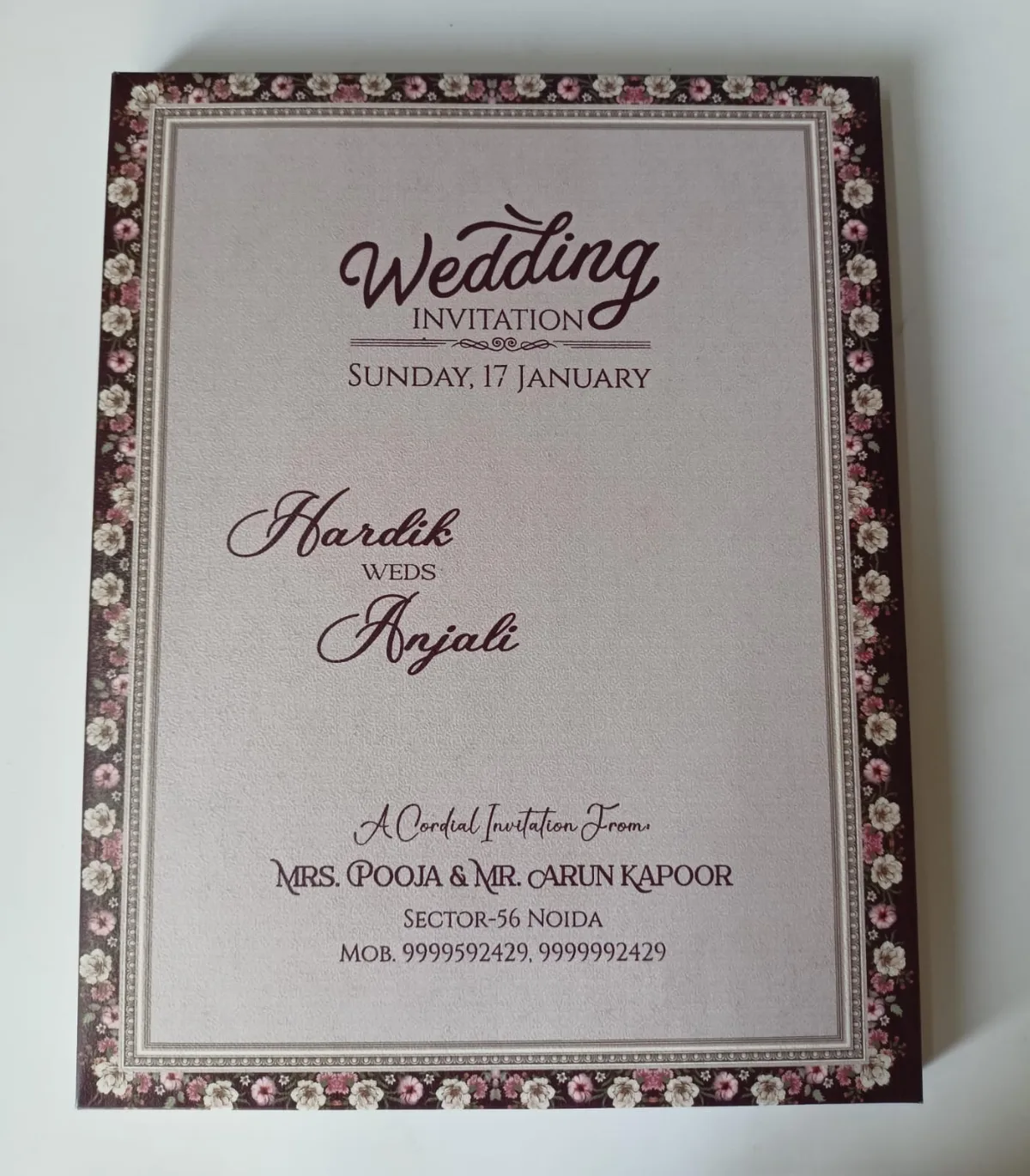 Wedding card