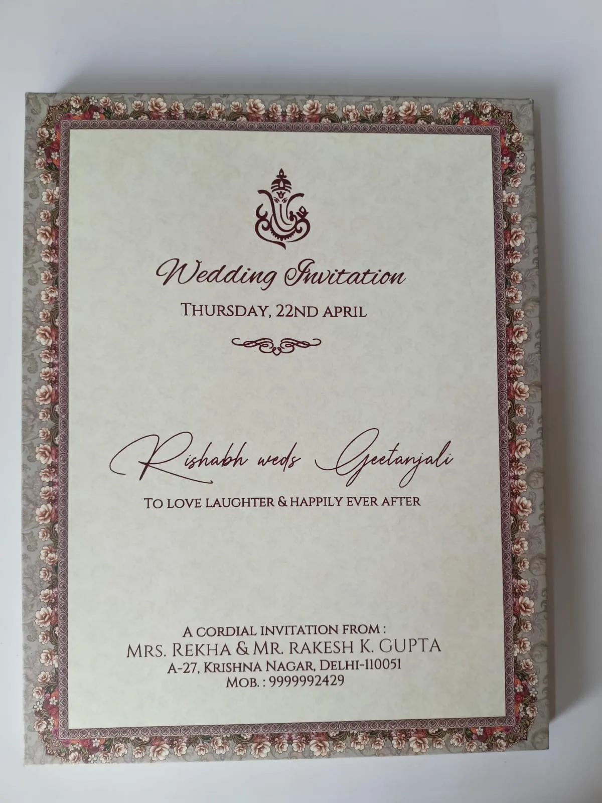 Wedding card