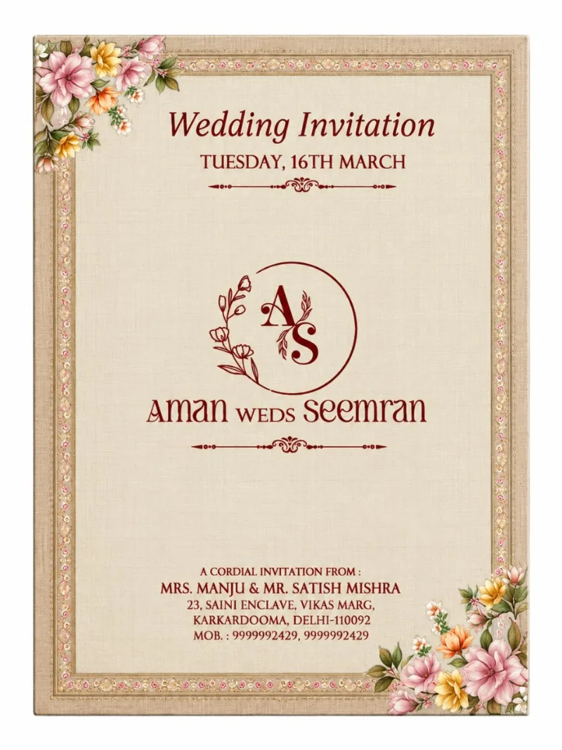 Wedding card