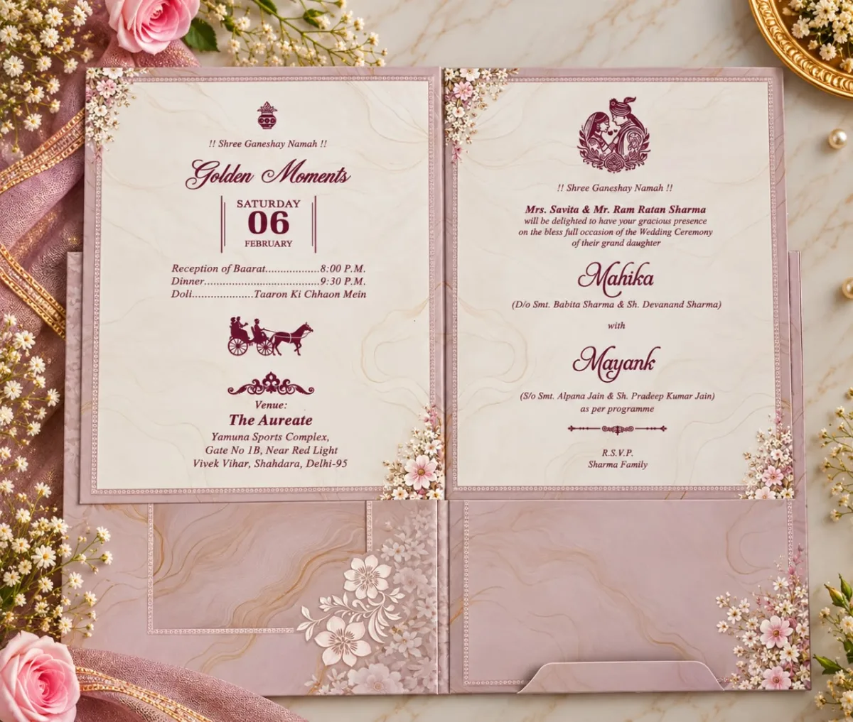 Wedding card: view 2