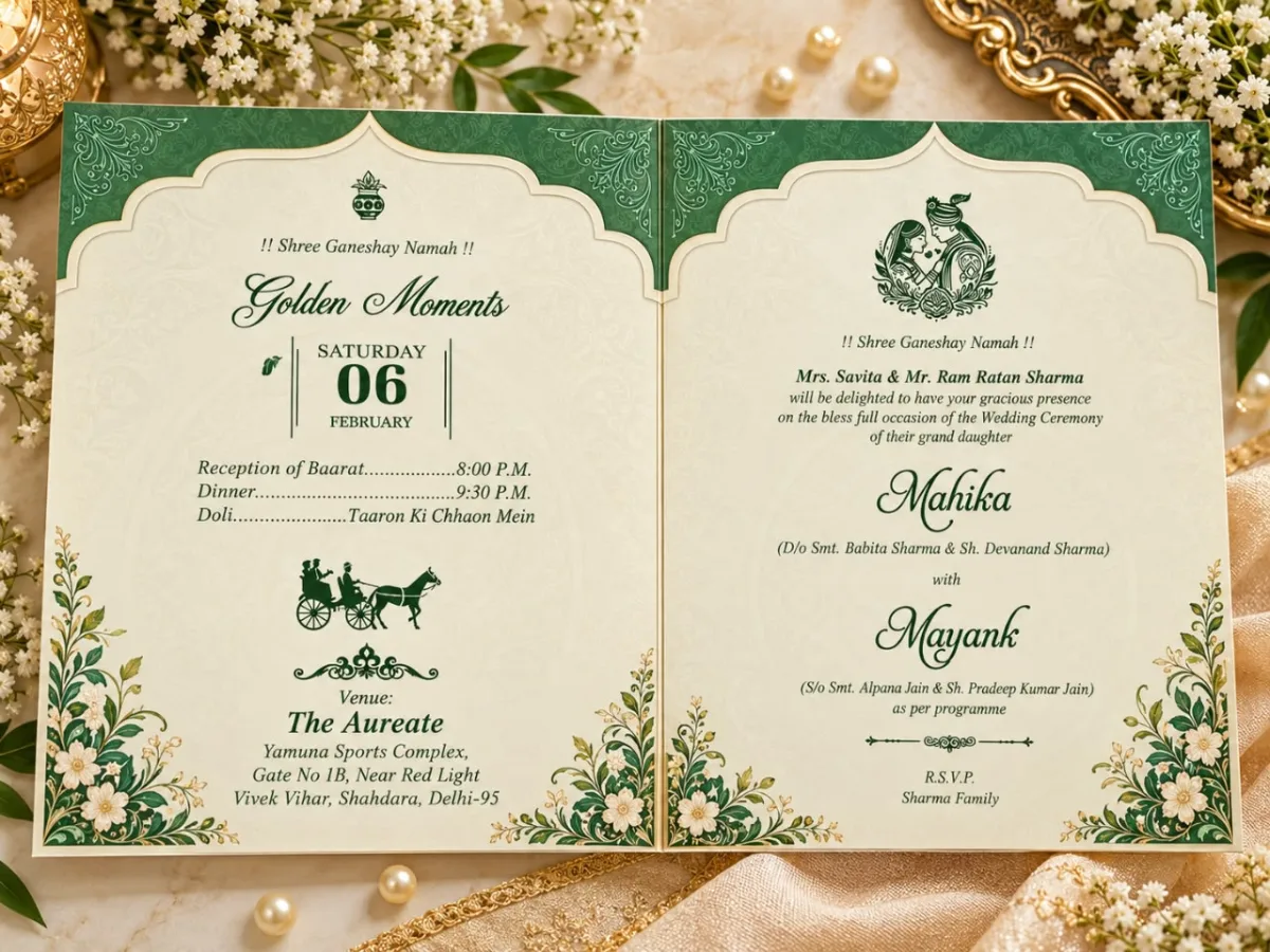 Wedding card: view 2