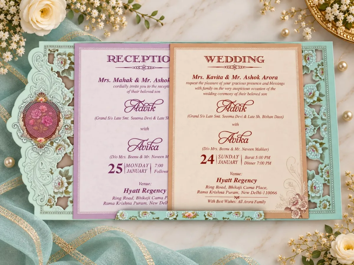 Wedding card: view 2