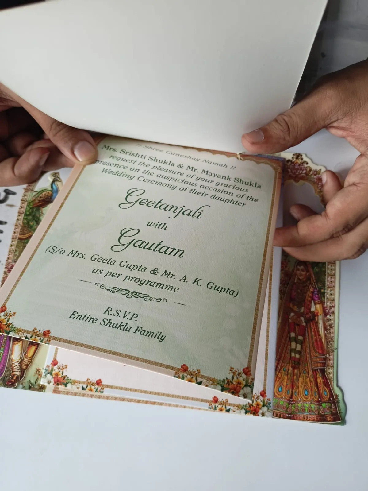 Wedding card: view 2