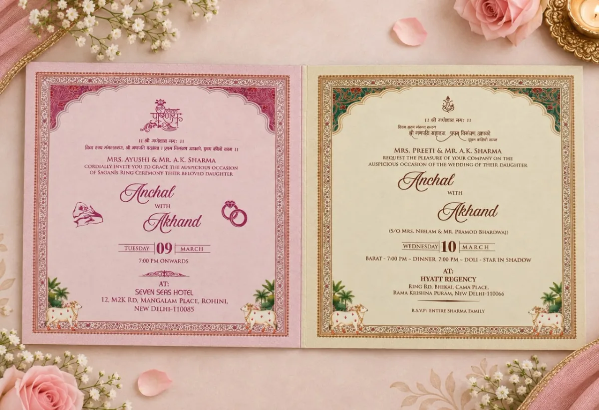 Wedding card: view 2