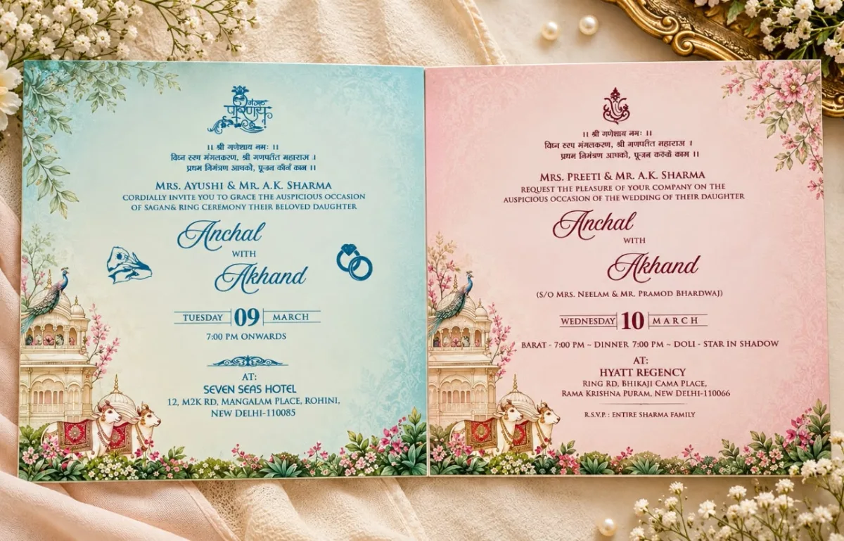 Wedding card: view 2
