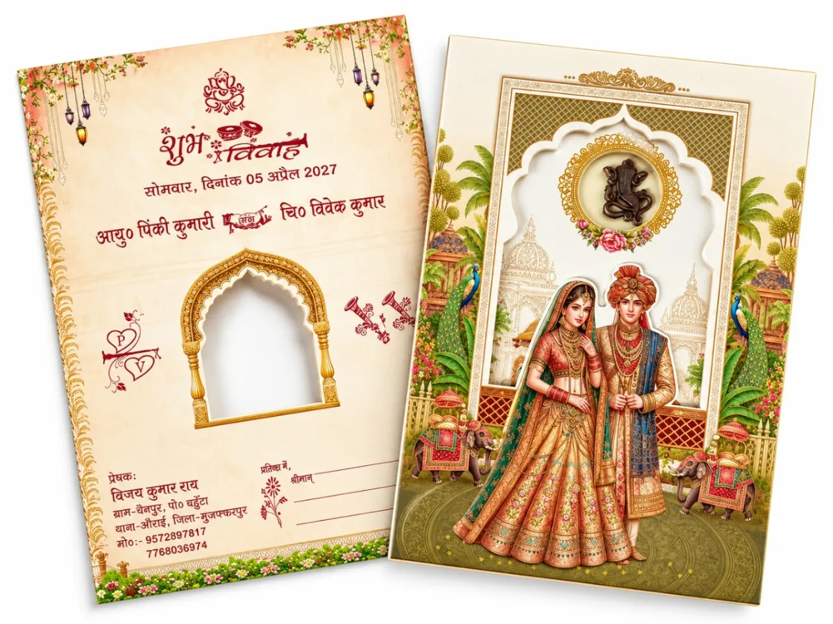 Wedding card: view 2
