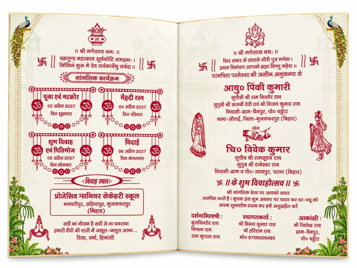 Wedding card: view 2