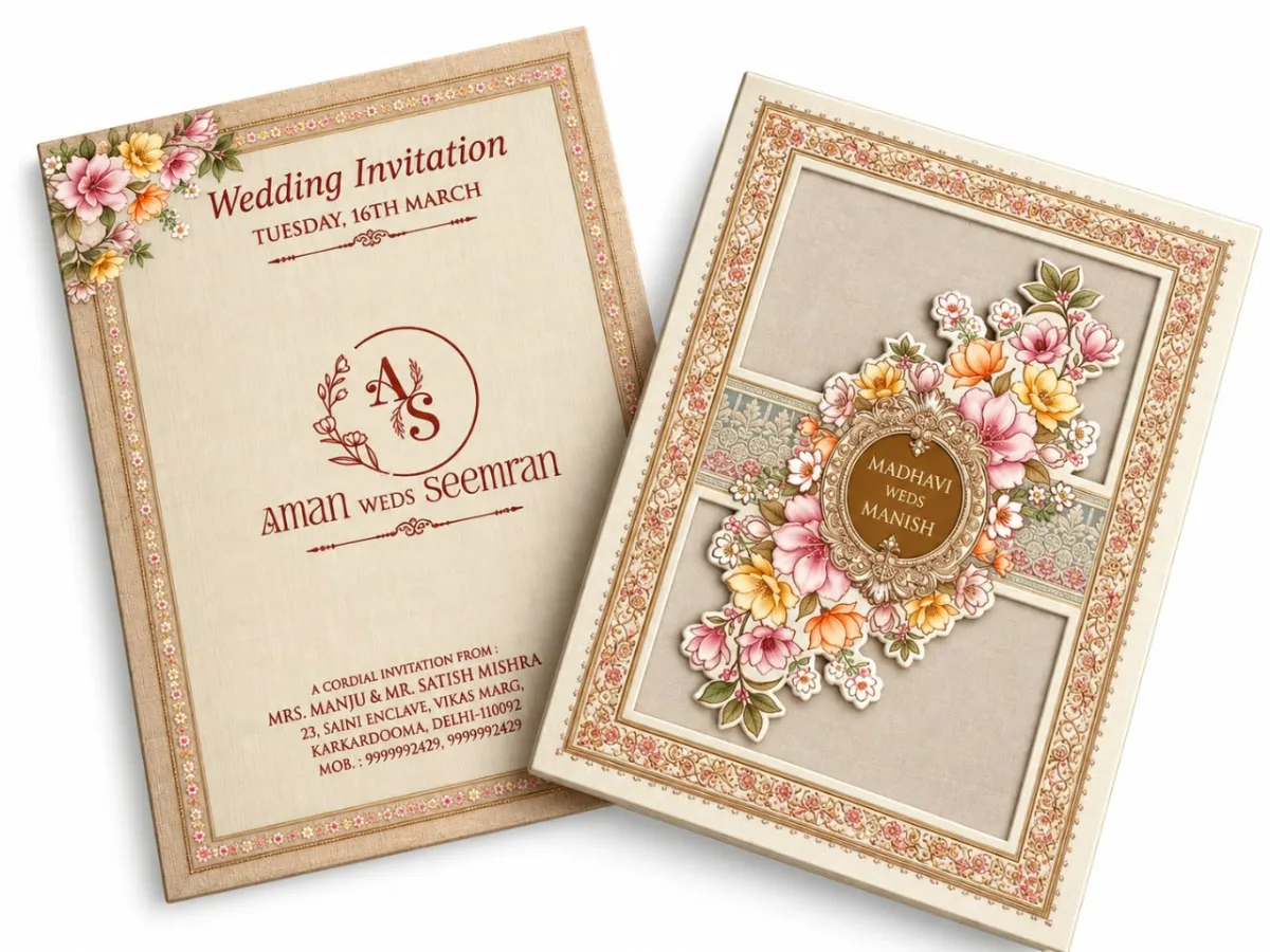 Wedding card: view 2