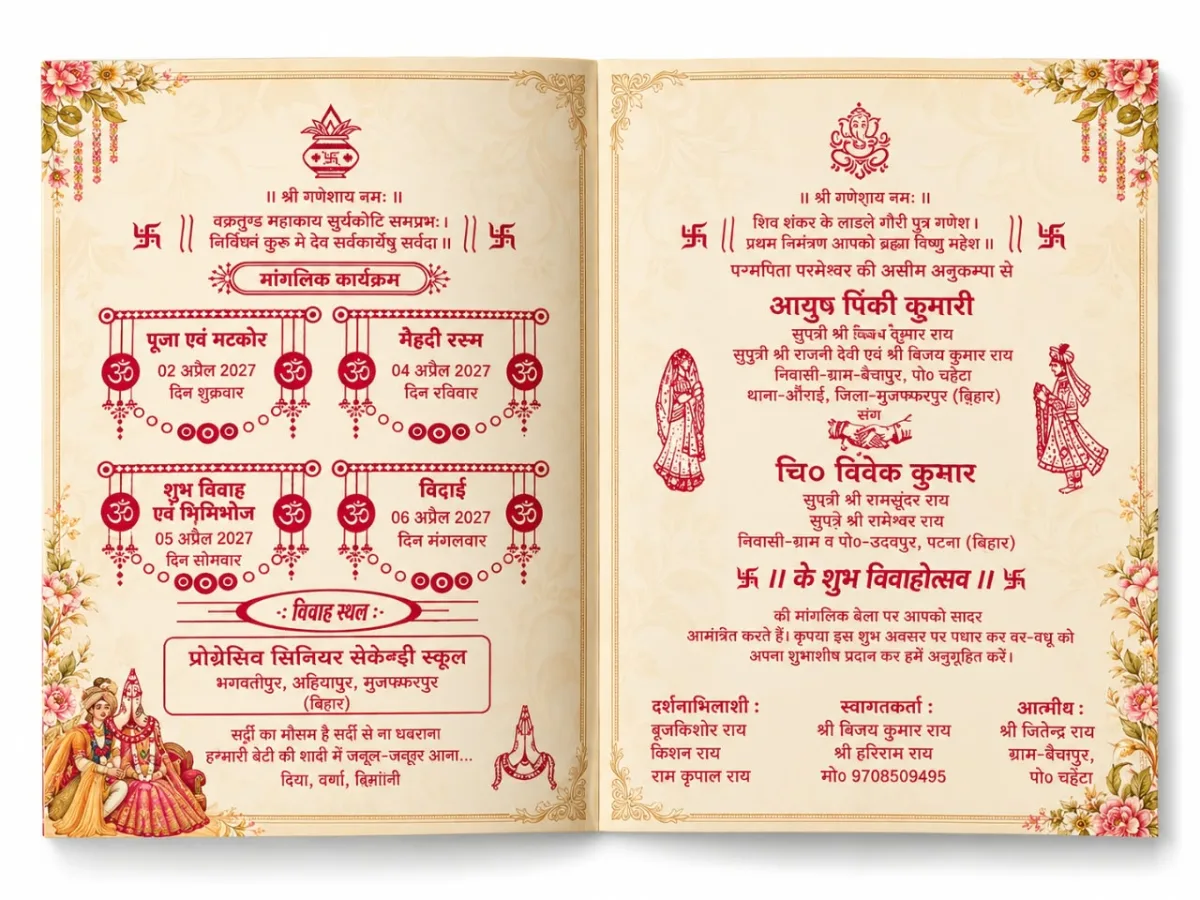 Wedding card: view 3