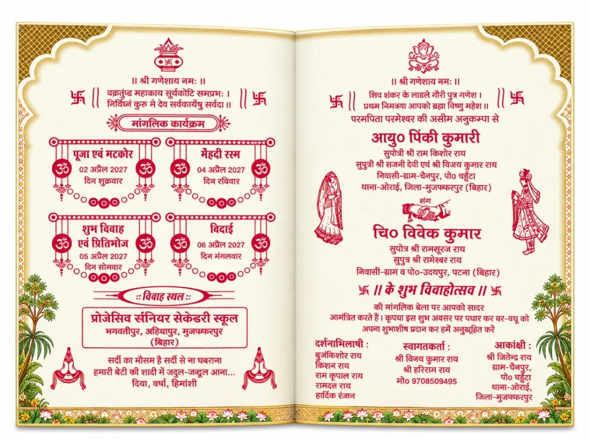 Wedding card: view 3