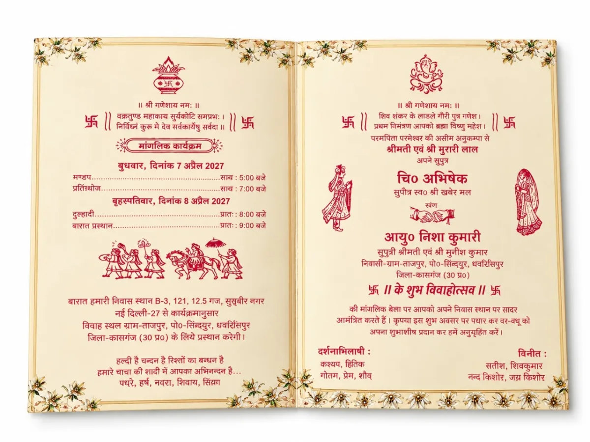 Wedding card: view 3