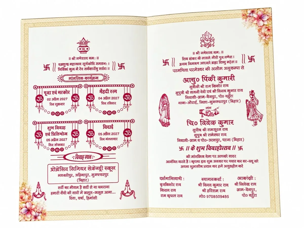 Wedding card: view 3