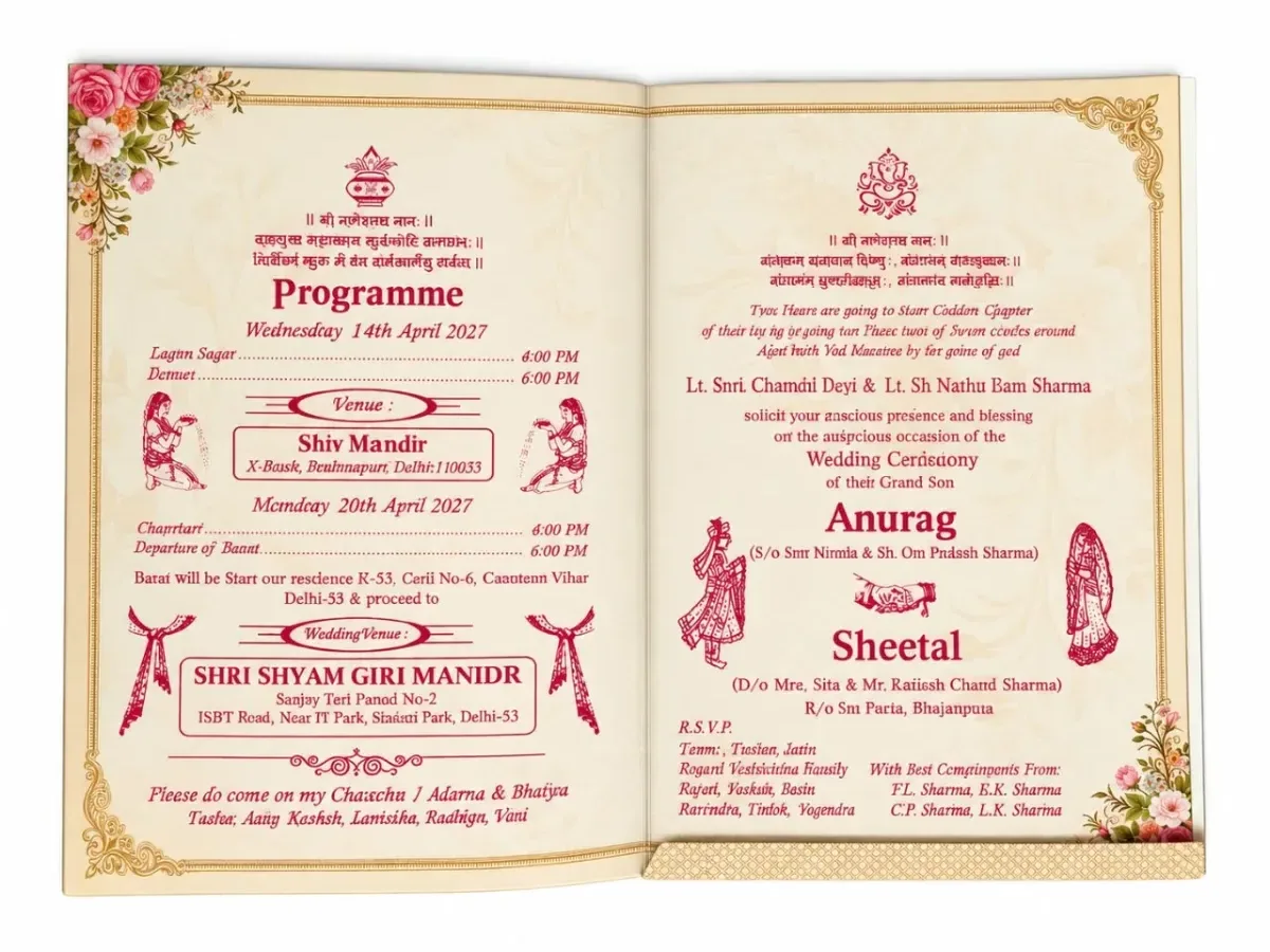 Wedding card: view 3