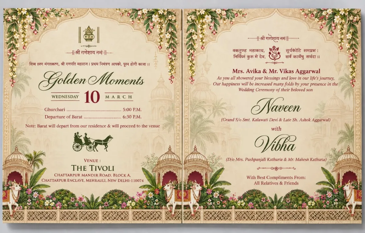 Wedding card: view 3