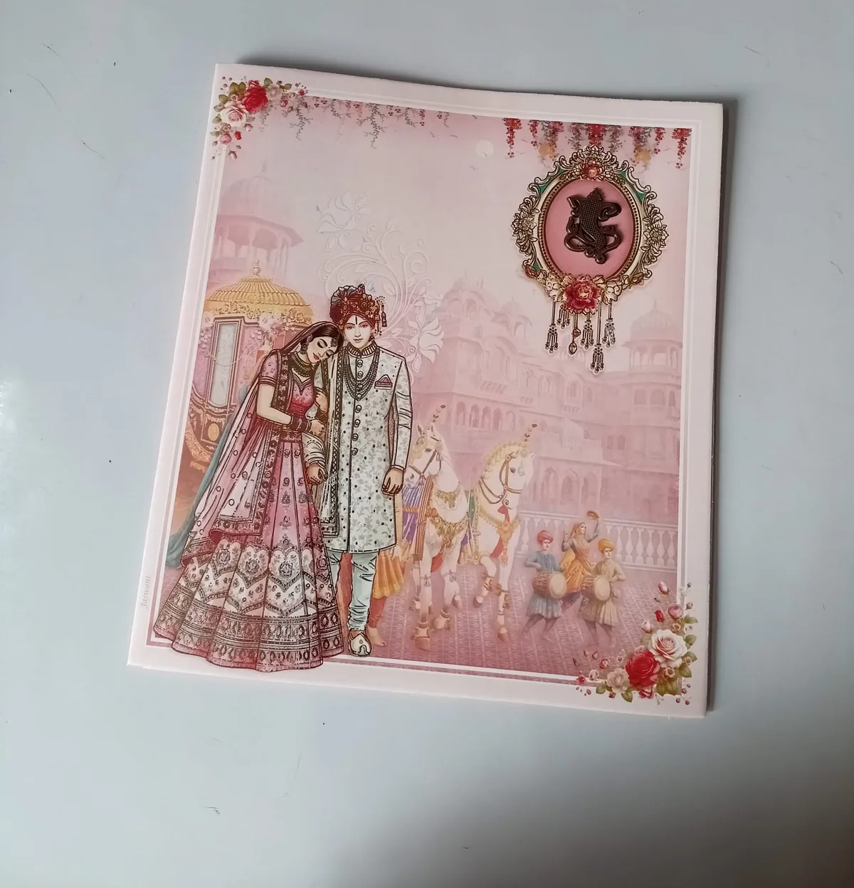 Pink Hindu Wedding Card 2026 - Bride & Groom Design - photo 3